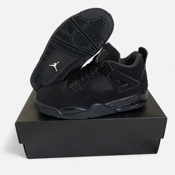 Air jordan 4 retro black cat - size 9 M / 10.5 W US - Picture 9 of 10